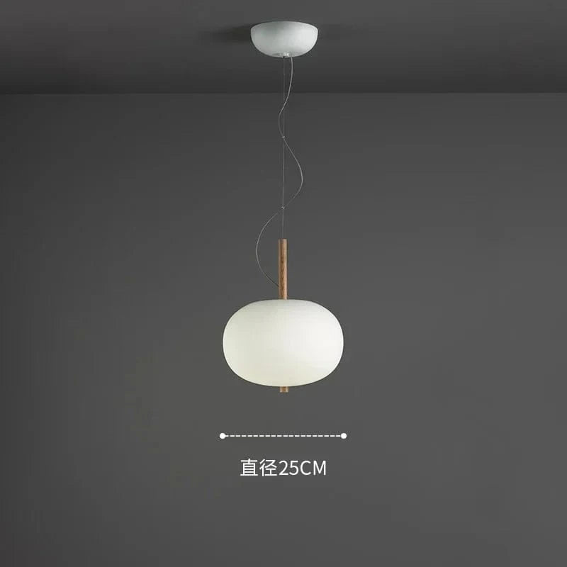 Lustre Nordique en Verre avec Suspension LED - Idéal pour une Décoration Tendance | Marco Lucetti Diamètre 25cm1 / Blanc chaud
