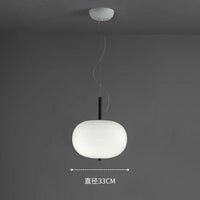 Lustre Nordique en Verre avec Suspension LED - Idéal pour une Décoration Tendance | Marco Lucetti Diamètre 33cm / Blanc chaud