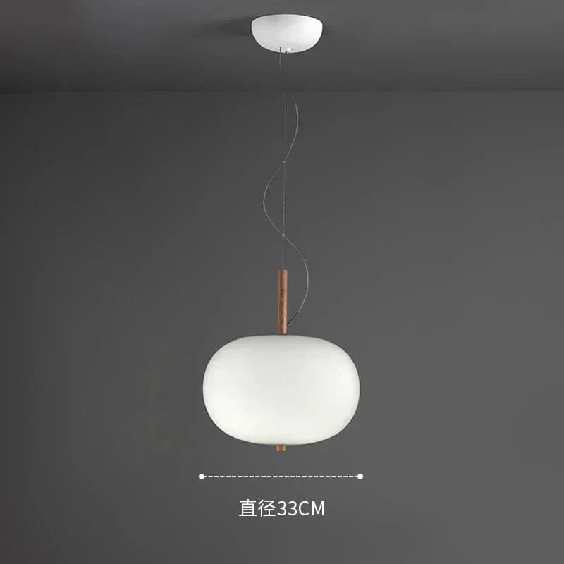 Lustre Nordique en Verre avec Suspension LED - Idéal pour une Décoration Tendance | Marco Lucetti Diamètre 33cm2 / Blanc chaud