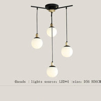 Lustre Nordique en Verre Dépoli SANDYHA Soffitto - Suspension de Style Moderne pour Salon Moléculaire | Marco Lucetti 4 boules de verre / Lumière chaude