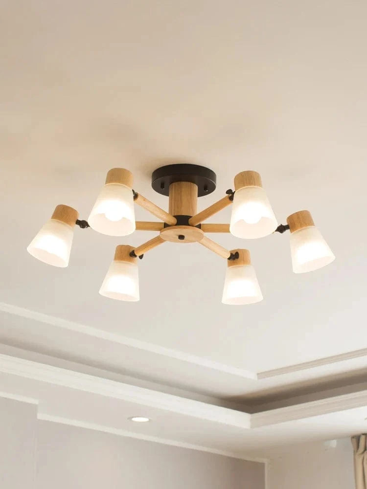 Lustre Nordique en Verre et Bois - Collection Scandinave | Marco Lucetti