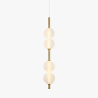 Lustre Nordique en Verre et Métal avec Cordon Réglable pour Diverses Utilisations