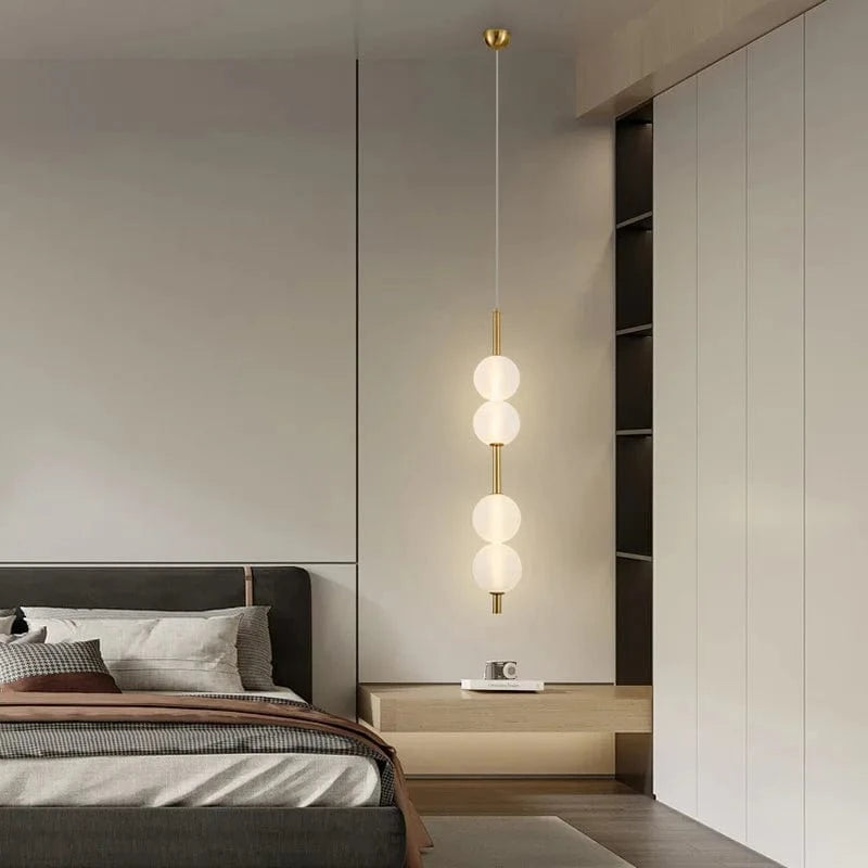 Lustre Nordique en Verre et Métal avec Cordon Réglable pour Diverses Utilisations | Marco Lucetti