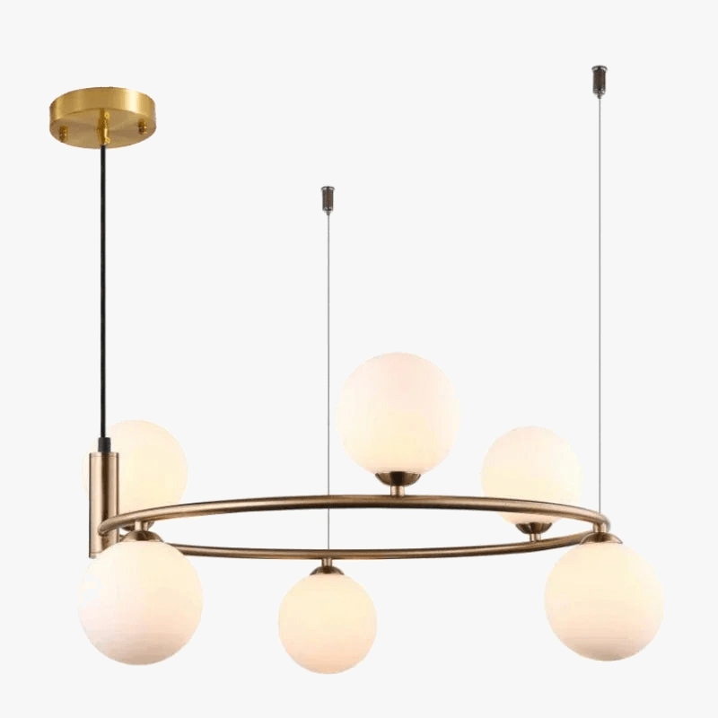 Lustre Nordique en Verre LED pour Décoration Maison - Collection Élégance Illuminée | Marco Lucetti