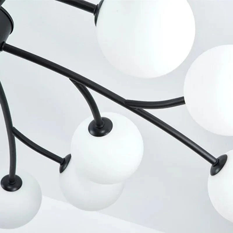 Lustre Nordique en Verre LED pour une Décoration de Cuisine Moderne | Marco Lucetti