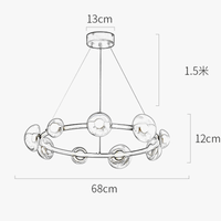 Lustre Nordique en Verre pour Salle à Manger - Éclairage d'Intérieur | Marco Lucetti