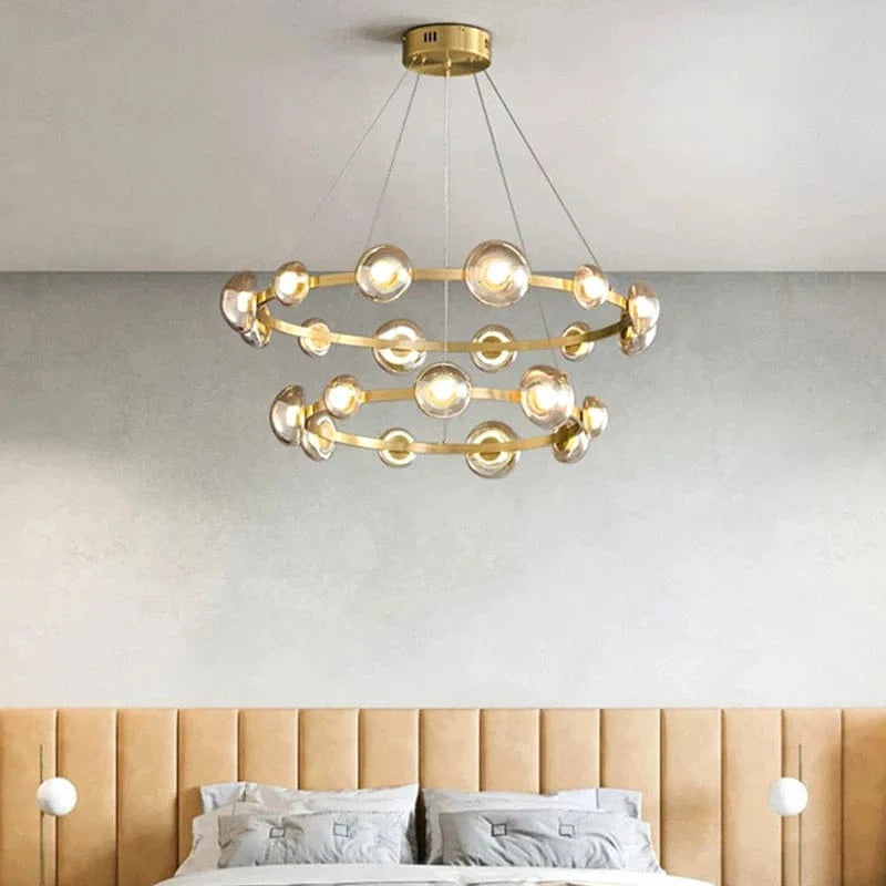 Lustre Nordique en Verre pour Salle à Manger - Éclairage d'Intérieur | Marco Lucetti