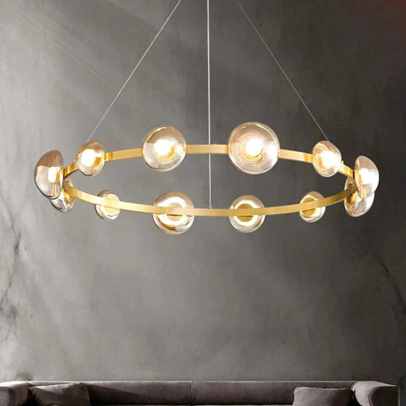 Lustre Nordique en Verre pour Salle à Manger - Éclairage d'Intérieur | Marco Lucetti