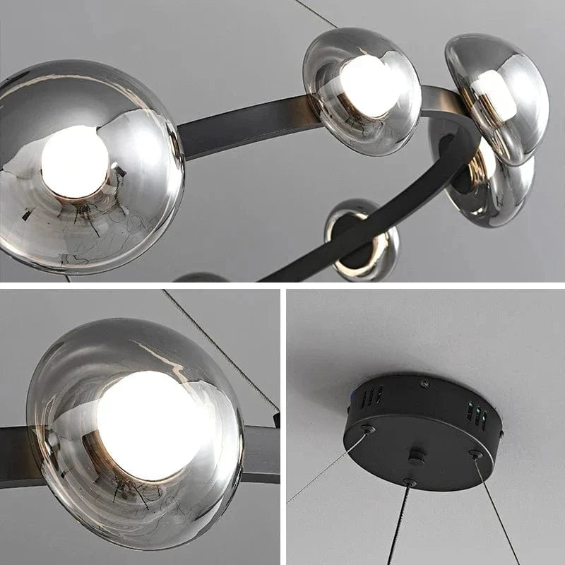 Lustre Nordique en Verre pour Salle à Manger - Éclairage d'Intérieur | Marco Lucetti