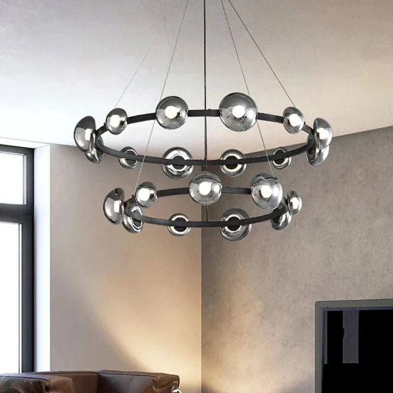 Lustre Nordique en Verre pour Salle à Manger - Éclairage d'Intérieur | Marco Lucetti