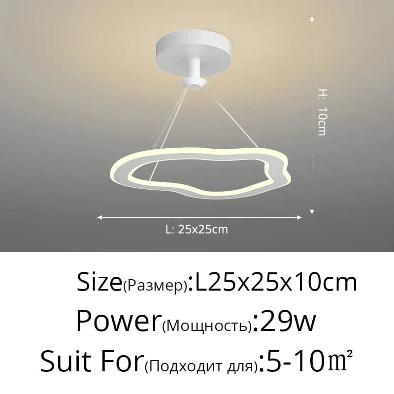 Lustre Nordique Épuré pour Balcon Bar Restaurant LED | Marco Lucetti Style blanc C / Blanc chaud