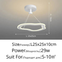 Lustre Nordique Épuré pour Balcon Bar Restaurant LED | Marco Lucetti Style blanc C / Blanc chaud