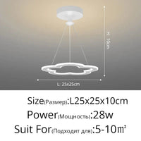 Lustre Nordique Épuré pour Balcon Bar Restaurant LED | Marco Lucetti Style blanc E / Blanc chaud