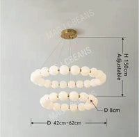 Lustre nordique "Haricot Enchanté" | Marco Lucetti 42-62cm / Lumière blanche