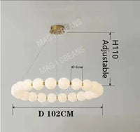 Lustre nordique "Haricot Enchanté" | Marco Lucetti P 102cm / Lumière blanche