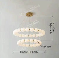 Lustre nordique "Haricot Enchanté" | Marco Lucetti P 62-82cm / Lumière blanche