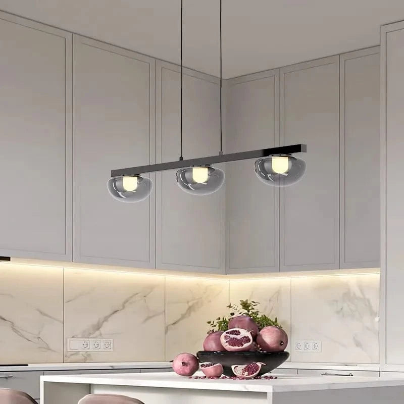 Lustre nordique : lampes suspendues pour un éclairage intérieur de qualité | Marco Lucetti 3 têtes noires / Blanc froid