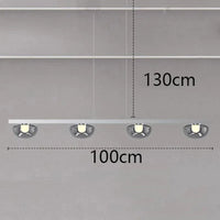 Lustre nordique : lampes suspendues pour un éclairage intérieur de qualité | Marco Lucetti 4 têtes argent / Blanc froid