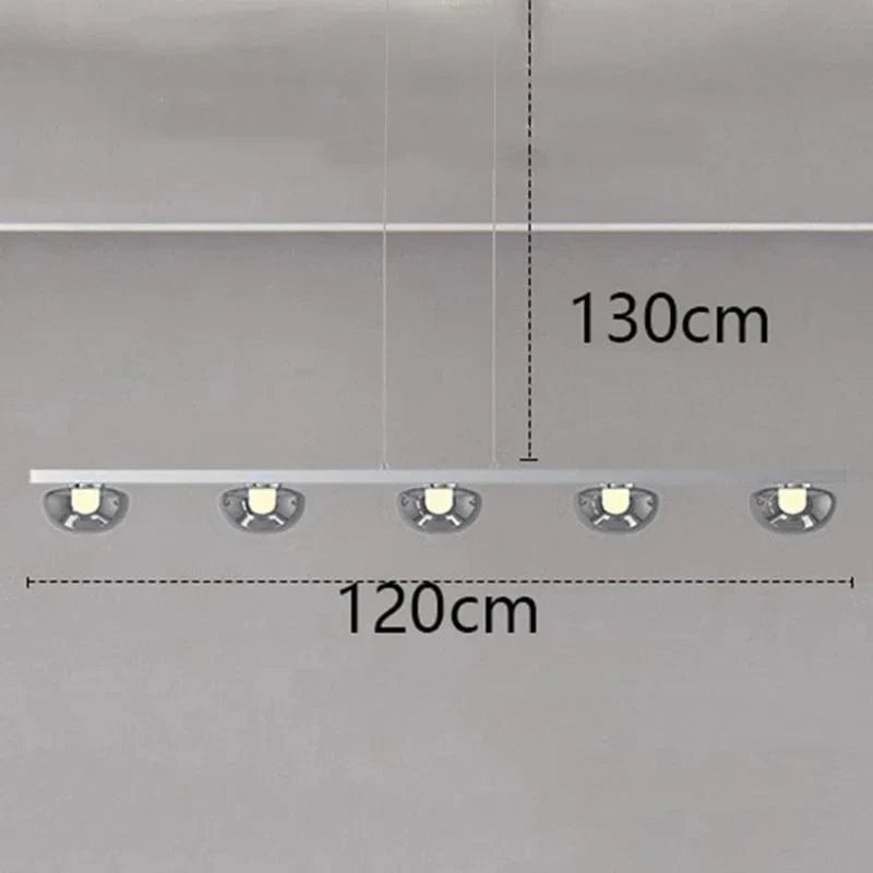 Lustre nordique : lampes suspendues pour un éclairage intérieur de qualité | Marco Lucetti 5 têtes argent / Blanc froid