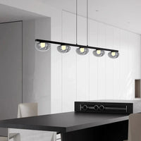 Lustre nordique : lampes suspendues pour un éclairage intérieur de qualité | Marco Lucetti 5 têtes noires / Blanc froid