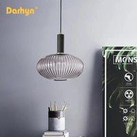 Lustre Nordique LED en Verre Suspendu pour Restaurant - Design Épuré | Marco Lucetti