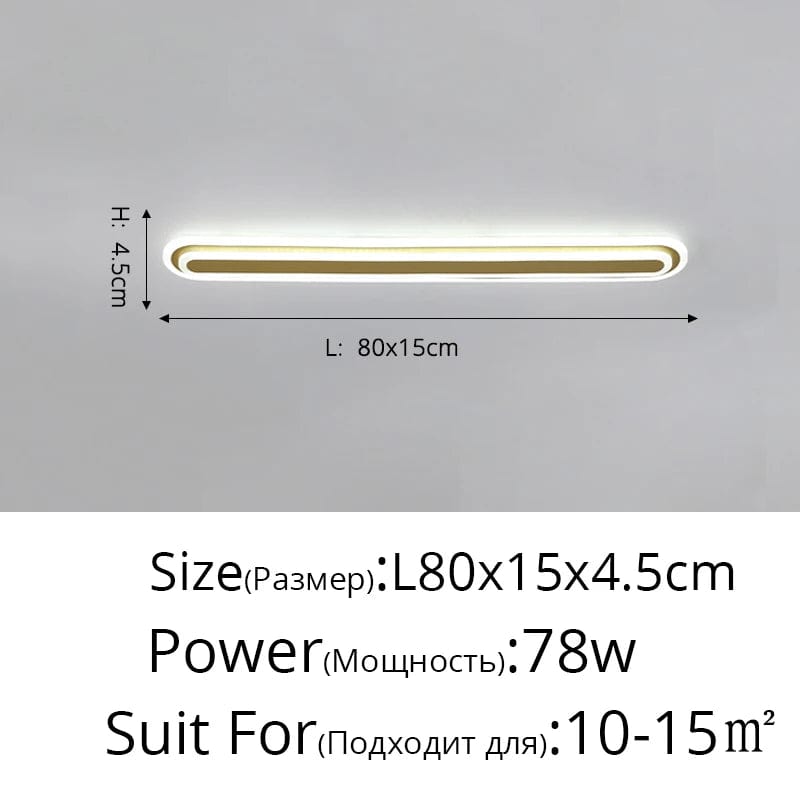 Lustre Nordique LED Moderne Minimaliste - Ligne Lumineuse pour Allée et Balcon | Marco Lucetti