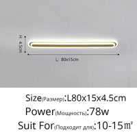 Lustre Nordique LED Moderne Minimaliste - Ligne Lumineuse pour Allée et Balcon | Marco Lucetti