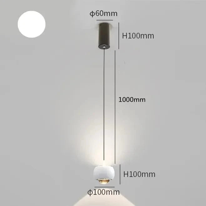 Lustre Nordique LED pour Hôtel Bar Restaurant Chambre Canapé TV | Marco Lucetti Blanc / Blanc froid