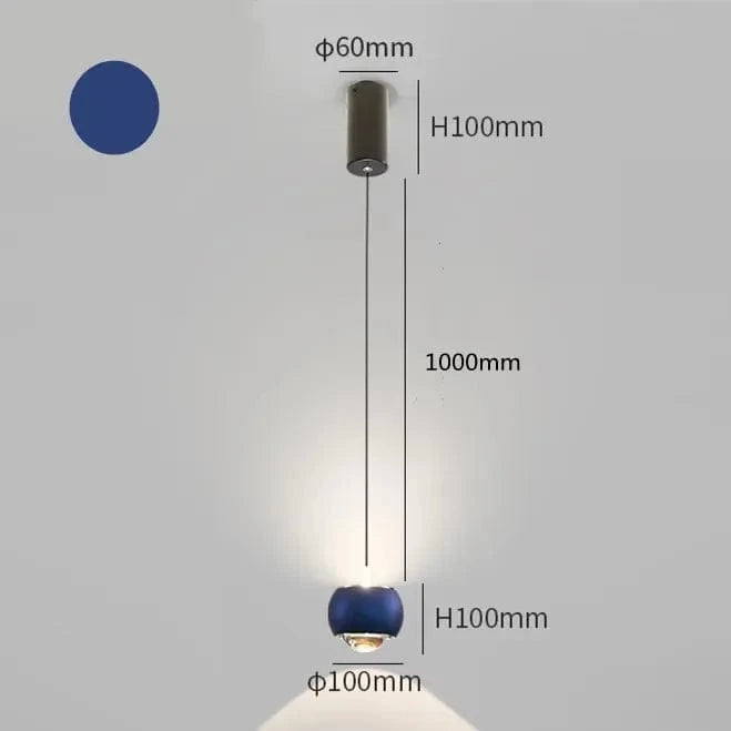 Lustre Nordique LED pour Hôtel Bar Restaurant Chambre Canapé TV | Marco Lucetti Bleu / Blanc froid