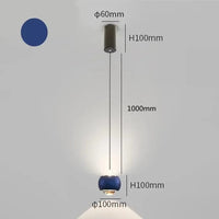 Lustre Nordique LED pour Hôtel Bar Restaurant Chambre Canapé TV | Marco Lucetti Bleu / Blanc froid