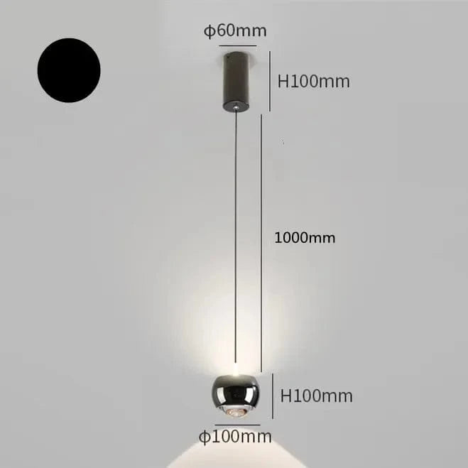 Lustre Nordique LED pour Hôtel Bar Restaurant Chambre Canapé TV | Marco Lucetti Noir / Blanc froid