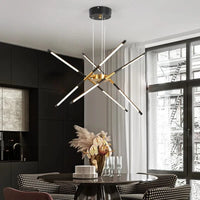 Lustre Nordique LED pour Maison et Loft - Luminaire Suspendu Moderne en Noir et Or | Marco Lucetti