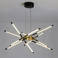 Lustre Nordique LED pour Maison et Loft - Luminaire Suspendu Moderne en Noir et Or | Marco Lucetti