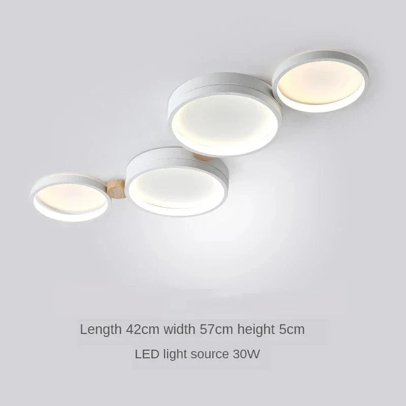 Lustre Nordique LED pour Salon, Café et Vestiaire - Éclairage Élégant | Marco Lucetti Blanc 4 têtes