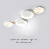 Lustre Nordique LED pour Salon, Café et Vestiaire - Éclairage Élégant | Marco Lucetti Blanc 4 têtes