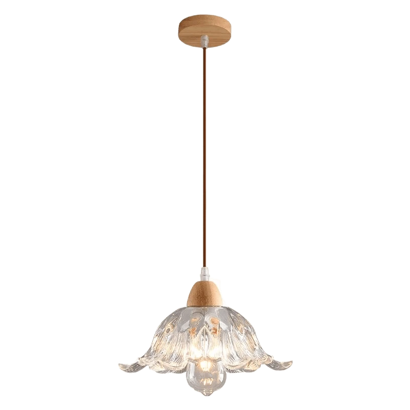 Lustre Nordique LED Suspendu Moderne en Bois et Verre - Collection Scandinave | Marco Lucetti