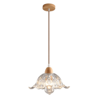 Lustre Nordique LED Suspendu Moderne en Bois et Verre - Collection Scandinave | Marco Lucetti