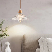 Lustre Nordique LED Suspendu Moderne en Bois et Verre - Collection Scandinave | Marco Lucetti