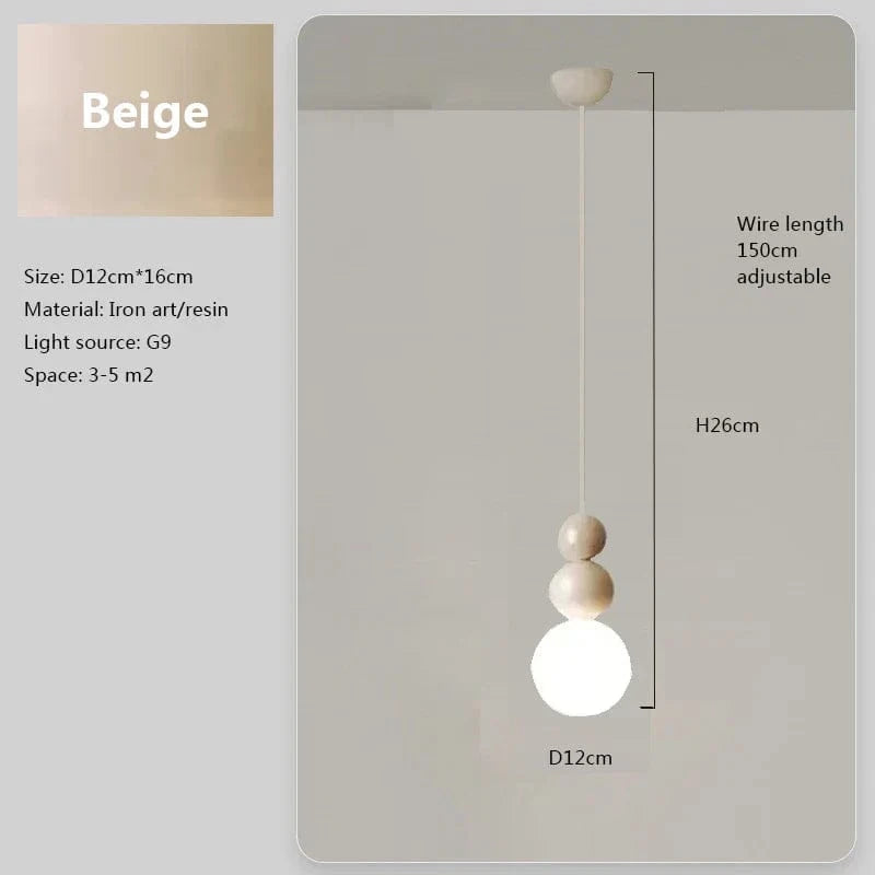Lustre Nordique LED: Suspension Boule Blanche Lait - Luminaire | Marco Lucetti PLGLQ034 Beige / Lumière neutre
