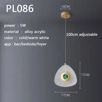 Lustre Nordique Luxe en Cristal pour Chambre Salon Chevet Foyer Hôtel Restaurant Bureau Escalier | Marco Lucetti PL086 / Blanc froid