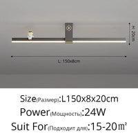 Lustre Nordique Minimaliste Bande LED Créative et Personnalisée | Marco Lucetti