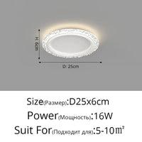 Lustre nordique minimaliste en acrylique LED or moderne - Édition Prestige | Marco Lucetti C Blanc D25x6cm 16W / 3 couleurs sans télécommande