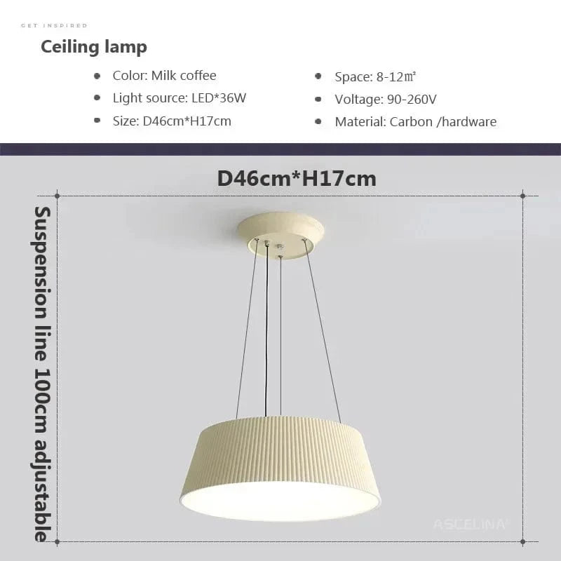 Lustre Nordique Moderne à LED pour un Intérieur Épuré | Marco Lucetti Beige PL / Lumière tricolore