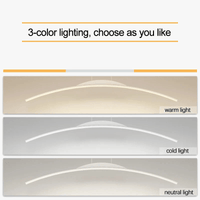  Lustre nordique moderne avec bande incurvée pour salon et salle à manger | Marco Lucetti