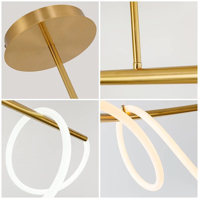 Lustre Nordique Moderne Doré Brillant - Sandyha Lighting | Marco Lucetti