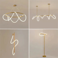 Lustre Nordique Moderne Doré Brillant - Sandyha Lighting | Marco Lucetti
