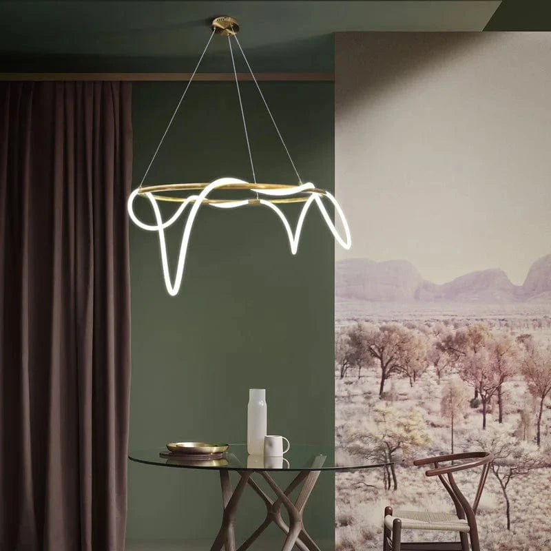Lustre Nordique Moderne Doré Brillant - Sandyha Lighting | Marco Lucetti