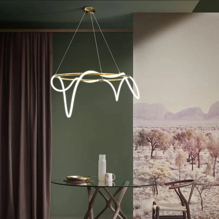 Lustre Nordique Moderne Doré Brillant - Sandyha Lighting | Marco Lucetti