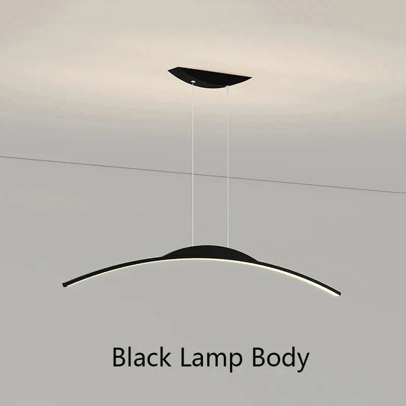 Lustre Nordique Moderne: Éclairage Suspendu Élégant | Marco Lucetti Corps de lampe noir / Longueur 80cm / Blanc chaud