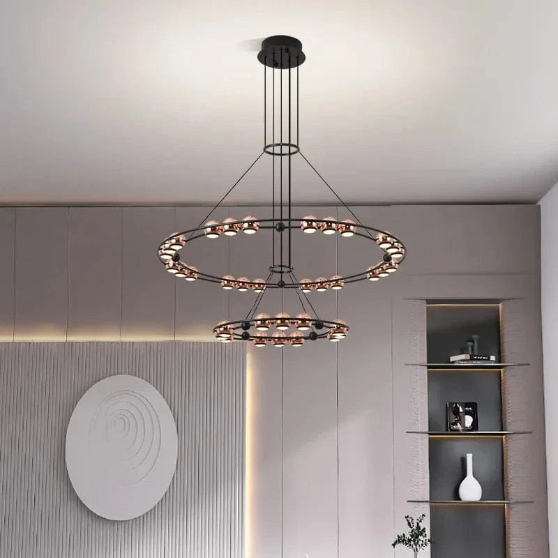  Lustre Nordique Moderne LED Circulaire De Luxe Haricot Duplex | Marco Lucetti